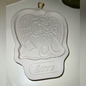 1995 VINTAGE LONGERBERGER ANGEL COOKIE MOLD CALLED "LOVE"  8"